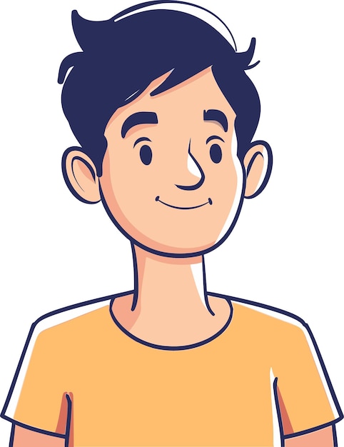 una caricatura de un hombre con una camisa amarilla que dice im a