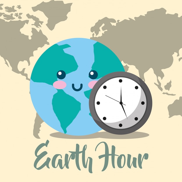 caricatura de la hora del planeta