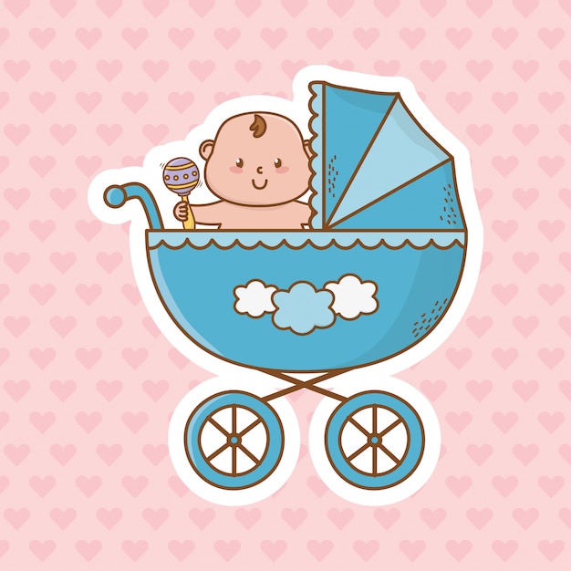 Caricatura lindo baby shower