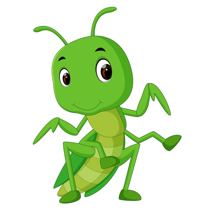 Caricatura de mantis religiosa