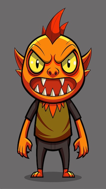 una caricatura de un monstruo con una camisa que dice - camisa