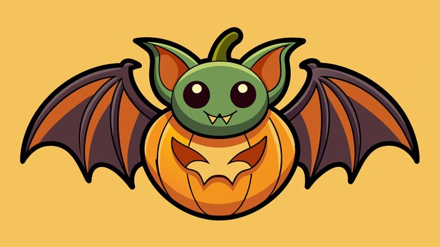 una caricatura de un monstruo verde con una calabaza en la cabeza