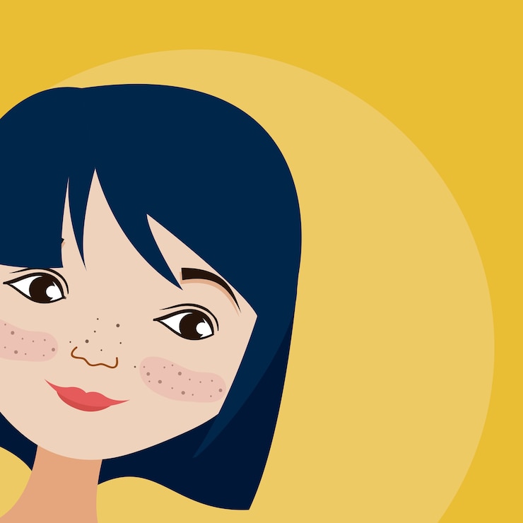 Vector caricatura de mujer joven