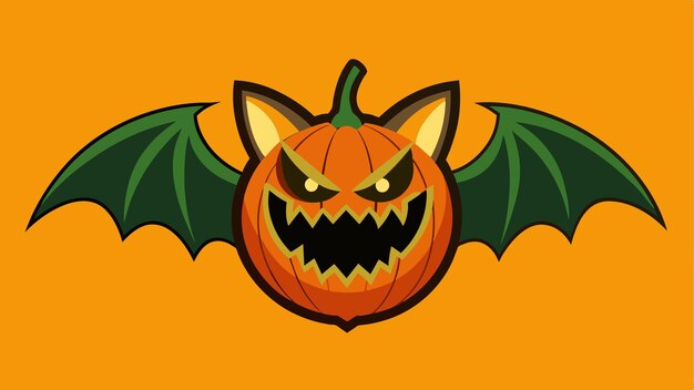 una caricatura de un murciélago con un murciénago negro en su cara