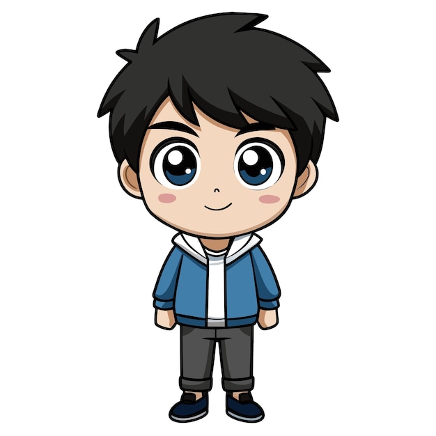 una caricatura de un niño con una camisa que dice la palabra cita en ella