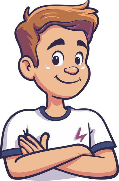 una caricatura de un niño con un cartel que dice - camisa