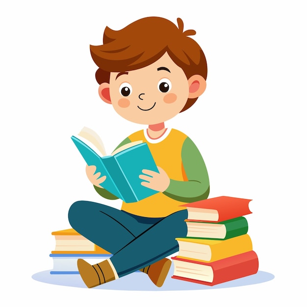 una caricatura de un niño leyendo un libro con un libro titulado "La palabra cita"