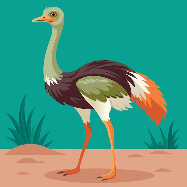 una caricatura de un pájaro con un fondo verde con un fondo azul