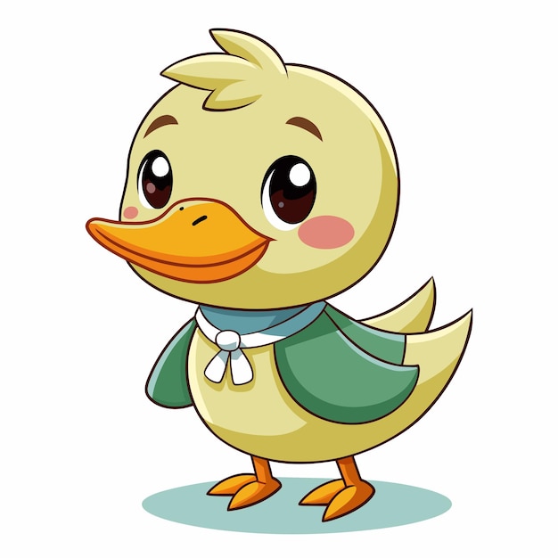 una caricatura de un pato con una corbata de papagaio en él