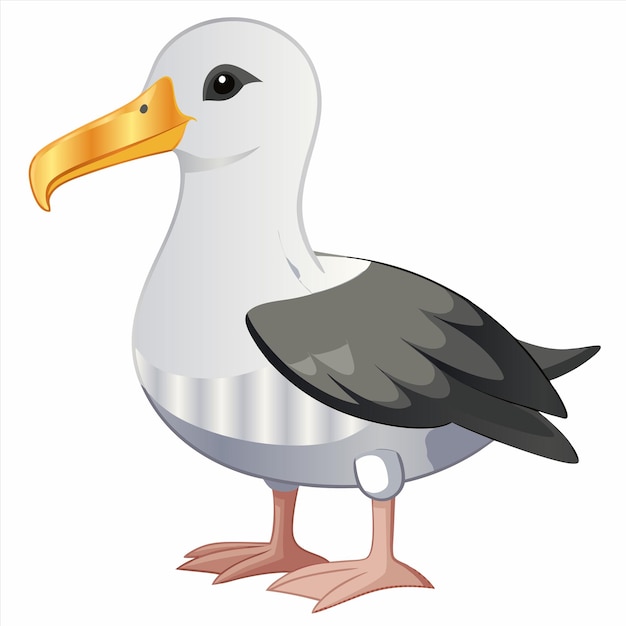 una caricatura de un pato con un pico amarillo y un pico Amarillo