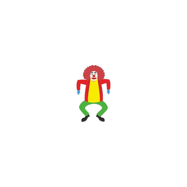 Vector una caricatura de un payaso con una camisa amarilla y una camisa roja con el número 3 en ella