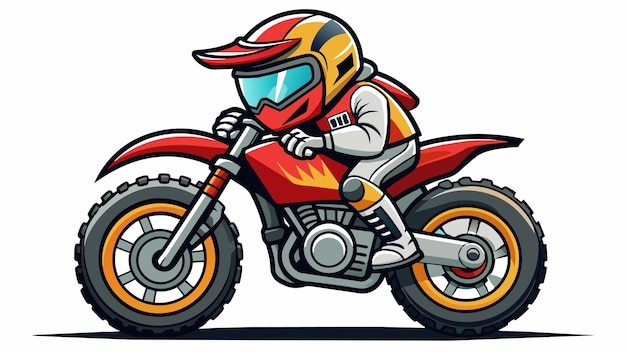 una caricatura de una persona en una motocicleta con el número 66 en el frente