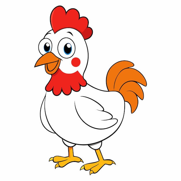 Una caricatura de un pollo