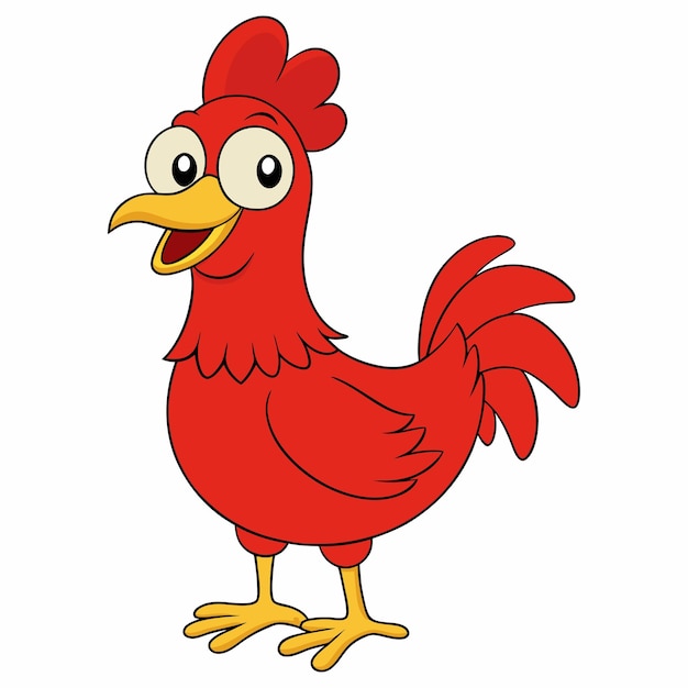 Una caricatura de un pollo