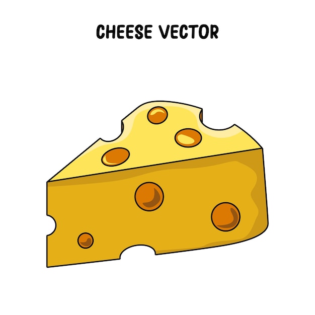 una caricatura de queso que dice queso