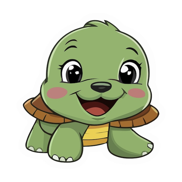 una caricatura de una tortuga con una tortuга en la espalda