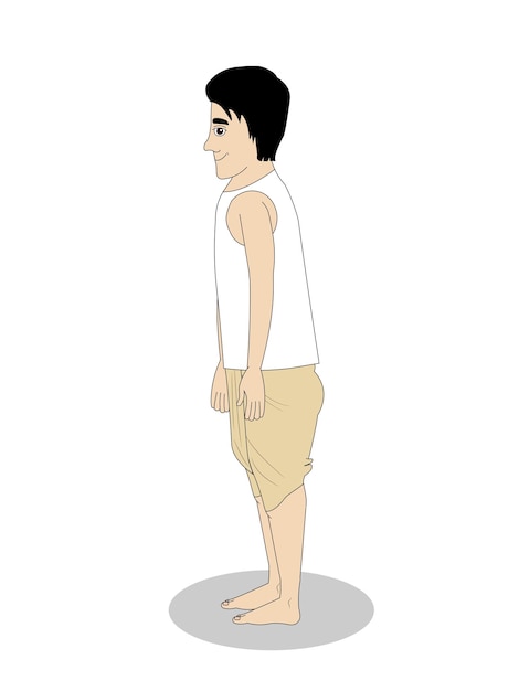 caricatura, vector, de, indio, macho, carácter, indio, caricatura, carácter