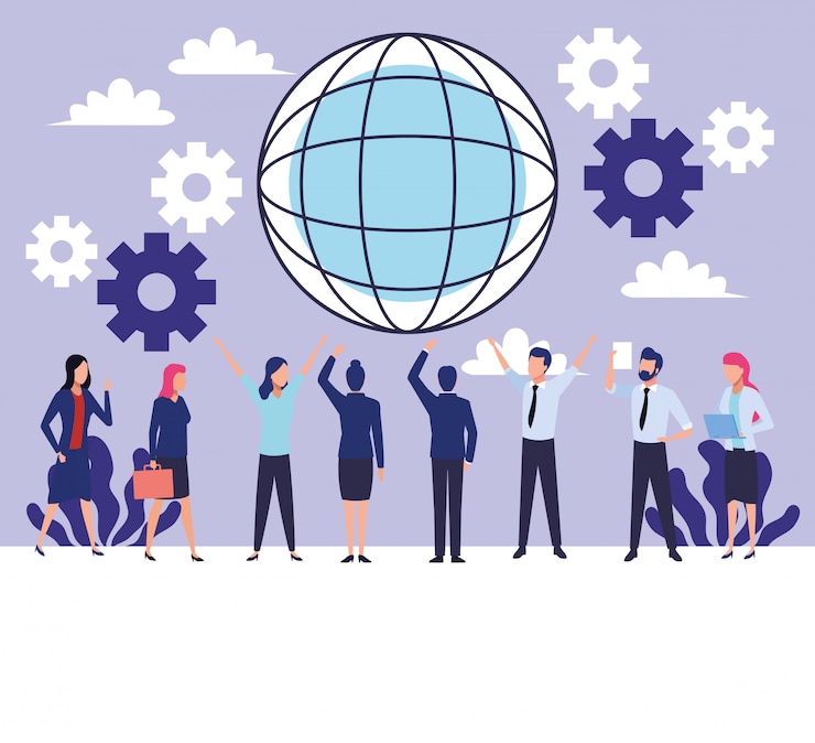 Vector caricaturas de compañeros de trabajo de negocios