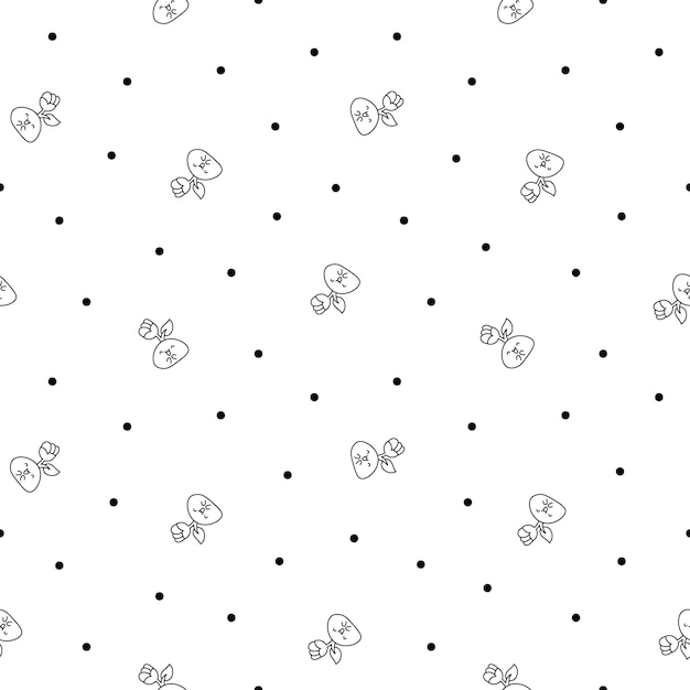 Cariñosa semilla de kawaii con raíces para colorear