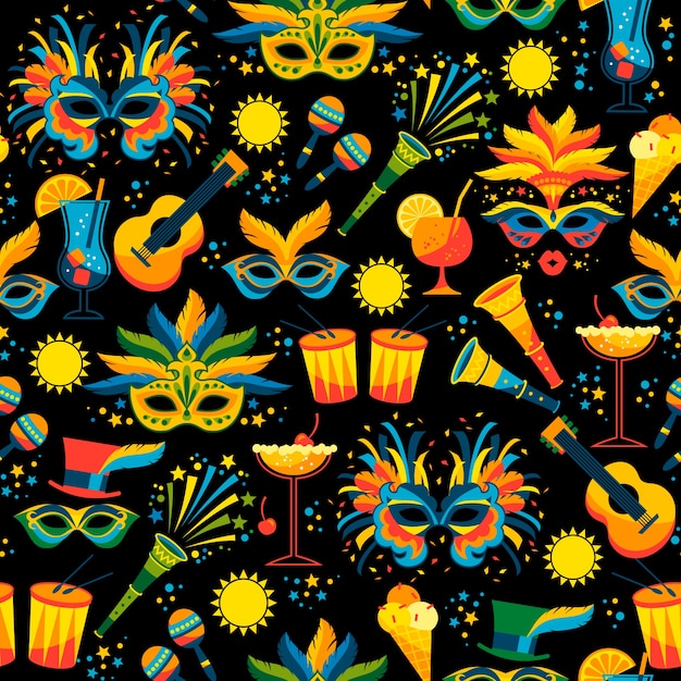 Carnaval brasileño de patrones sin fisuras