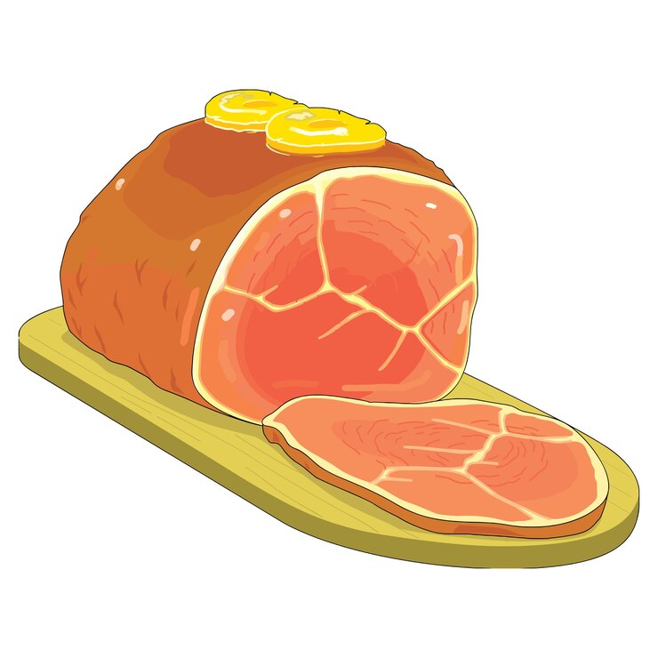 Vector carne aislada sobre un fondo blanco
