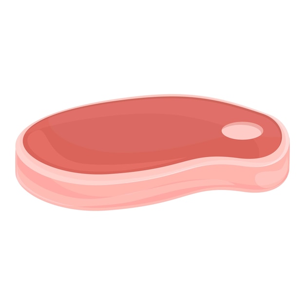 Carne filete icono dibujos animados vector carne comida carne roja