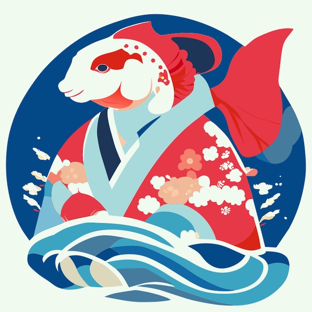 carpa koi en kimono