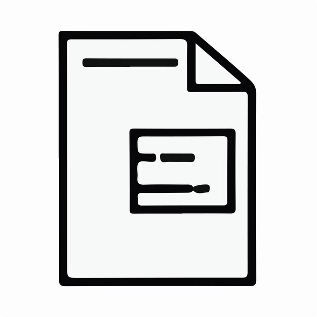 una carpeta blanca con un contorno negro de la carpeta etiquetada prueba
