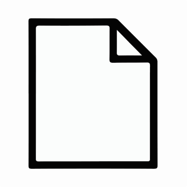 una carpeta blanca con un contorno negro de una carpeta