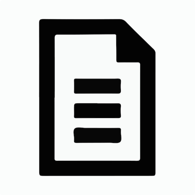 una carpeta en blanco y negro con un fondo blanco con una página en el medio