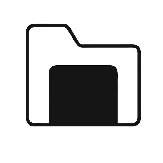 una carpeta en blanco y negro con un fondo negro