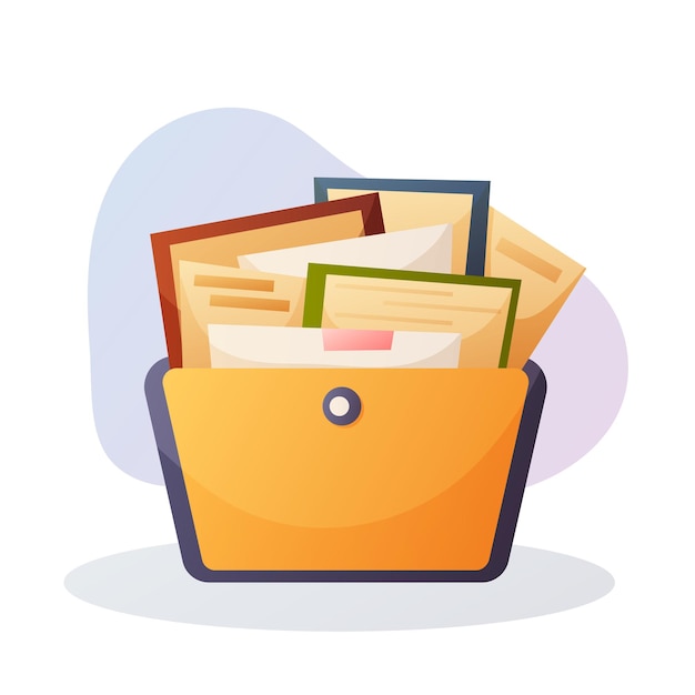 Carpeta con documentos y cartas