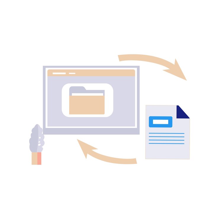 Vector una carpeta está convirtiendo datos en un documento