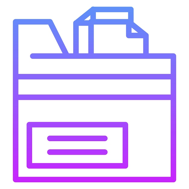 Carpeta con íconos vectoriales de archivos ilustración del conjunto de íconos de negocios