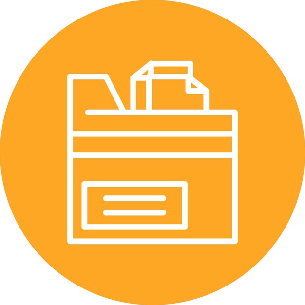 Carpeta con íconos vectoriales de archivos ilustración del conjunto de íconos de negocios