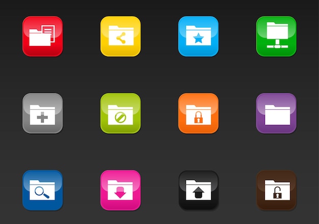 Carpeta de iconos web profesionales para su diseño
