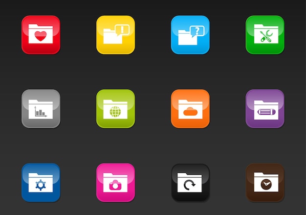 Carpeta de iconos web profesionales para su diseño