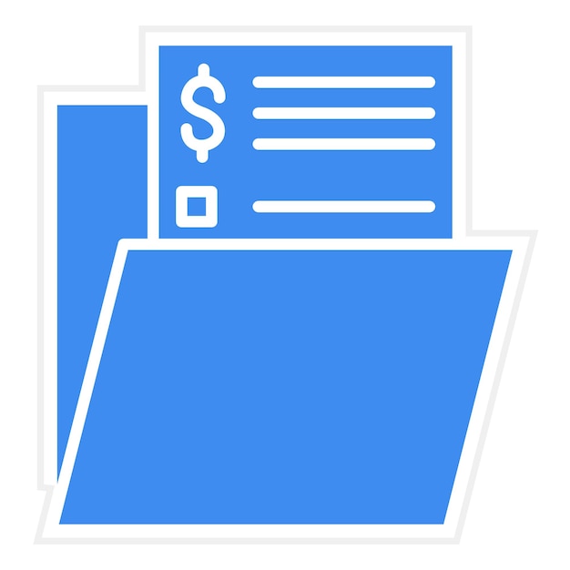 Carpeta con imagen vectorial del icono de archivos Se puede usar para Business