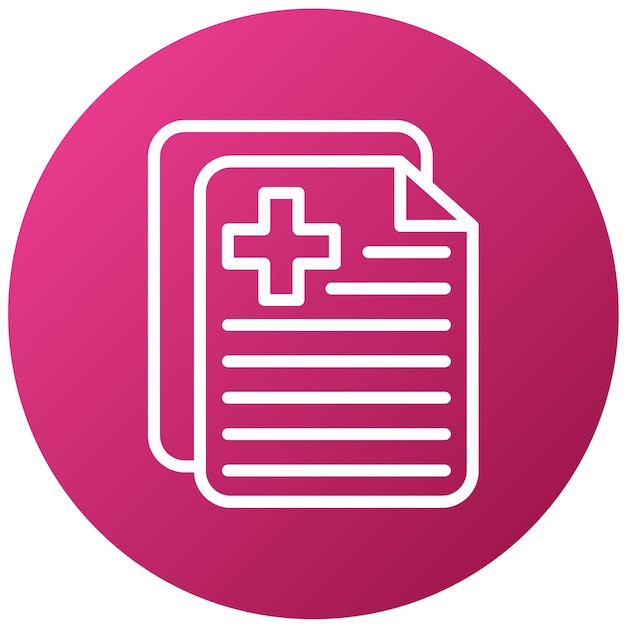 una carpeta médica rosada con una cruz en ella