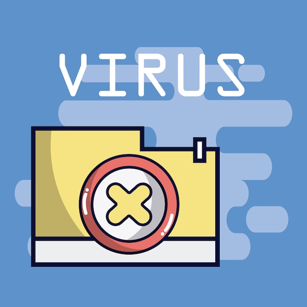 Carpeta con sistema de seguridad de virus