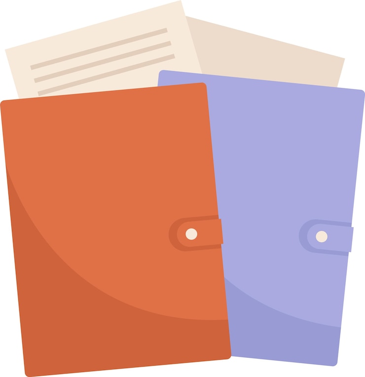 Vector carpetas con documentos