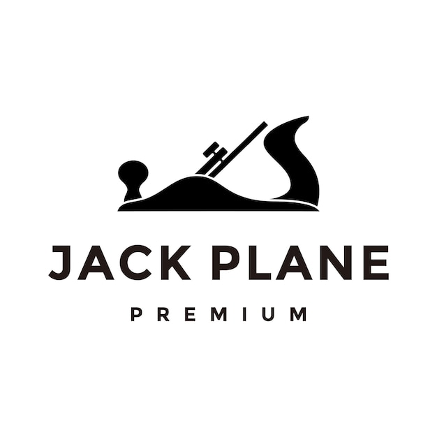 carpintería antigua, vector de diseño de logotipo de jack plane