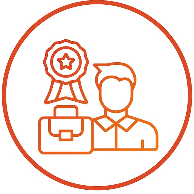 Carrera de diseño vectorial Estilo de icono de experto