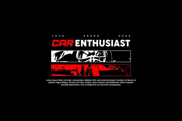 Las carreras de coches, la moda de la calle, el elemento vectorial de la camiseta.