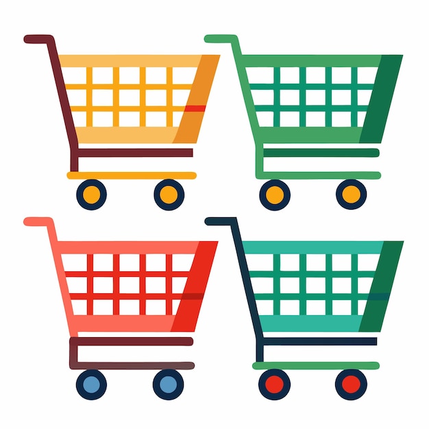 Carretes de compras coloridos para el comercio minorista
