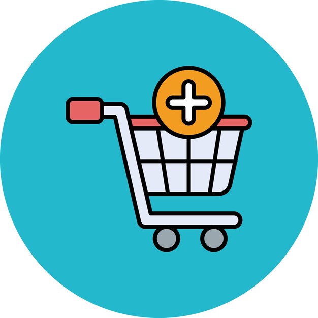 un carrito de compras con una cruz en él que dice cruz