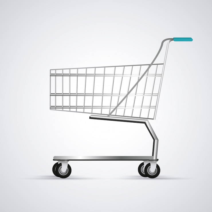Vector carrito de compras. icono de comercio y tienda