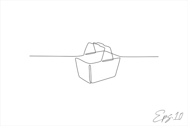 carrito de compras de línea continua