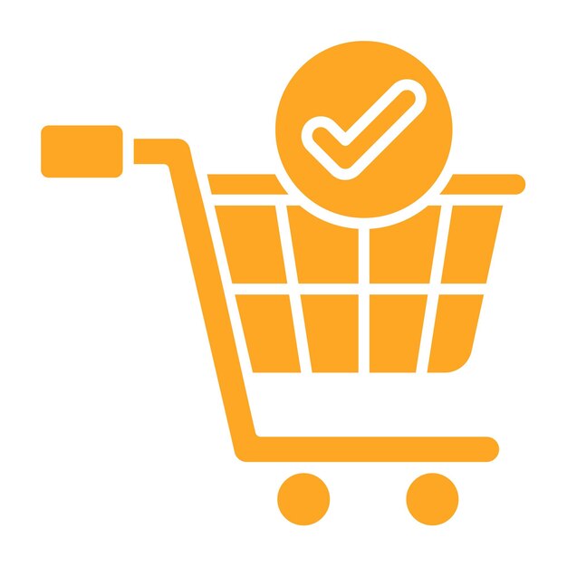 un carrito de compras naranja con un reloj en él