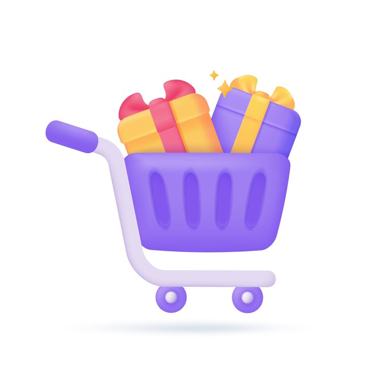 Vector carritos de compras y cupones de descuento en compras notificación de descuento especial ilustración 3d